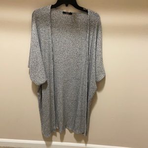 gray cardigan